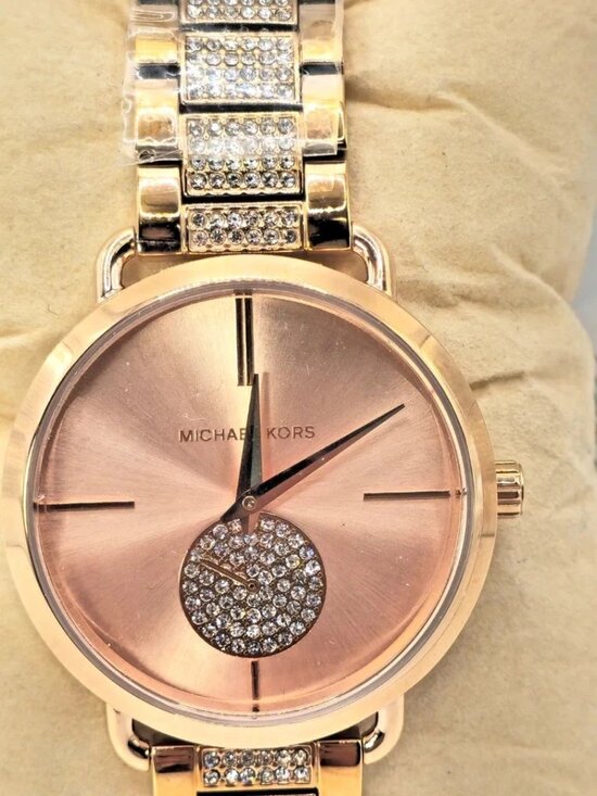 Michael Kors MK4598 Womens Rose Gold Crystal Dial Watch 36mm main image 7